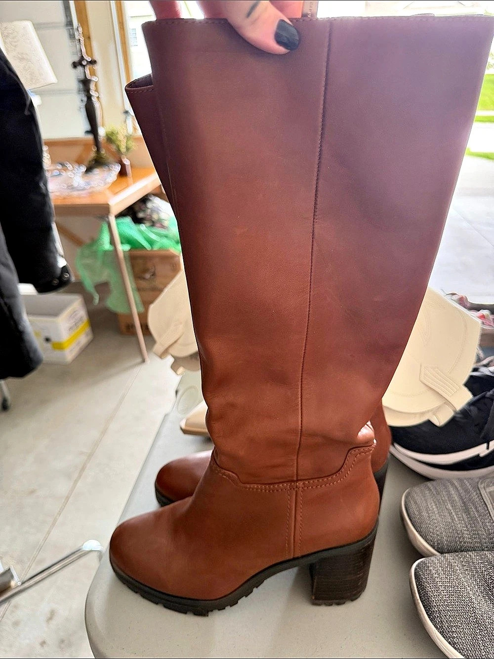 Vince Camuto Brown Heeled Knee-High Boots